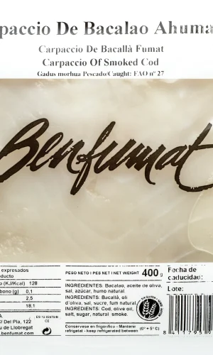 Carpaccio bacalao ahumado 400 g